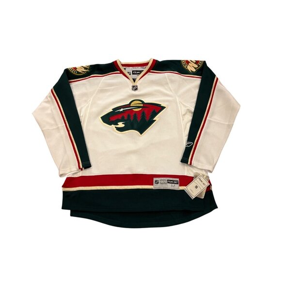 Deadstock Reebok Minnesota Wild White Stitched NHL Hockey Jersey Men's Medium - Picture 1 of 9